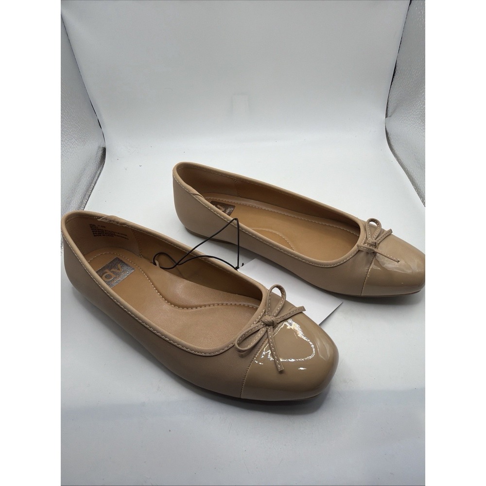 Dolce Vita Moxy Ballet Flats Women's Cafe Leather Cap Toe Slip-On. Size 7.5 - Picture 2 of 13